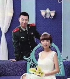 尹艷榮與新婚妻子的結婚照。一對璧人，如今天人永隔。